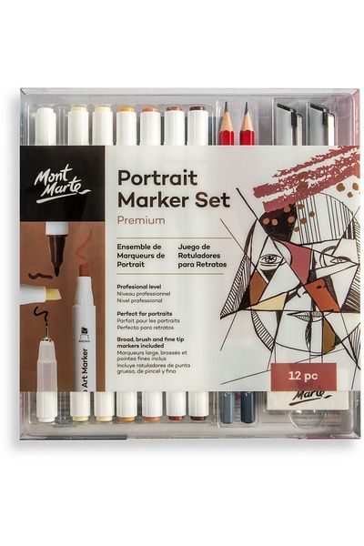 Mont Marte 12 Piece mm Portrait Alcohol Pen Set