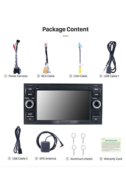 Fimex FORD FOCUS FİESTA CMAX Uyumlu MULTİMEDYA NAVİGASYON KAMERA USB BLUETOOTH CARPLAYER