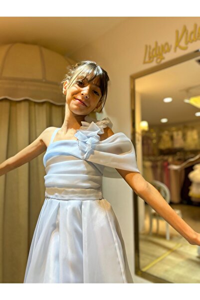 Lidya Kids FIRFIRLI TEK OMUZ ORGANZE ABİYE
