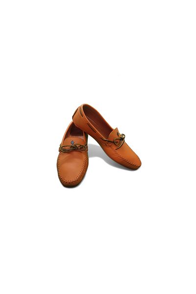 Baliz Loafer pentru bărbați din piele naturală portocalie