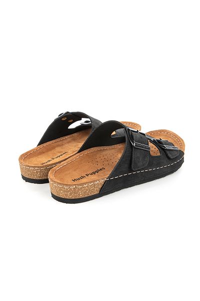 Hush Puppies Beauty 624250 - Genuine Leather Women's Slippers with Anatomical Sole and Adjustable Buckle
