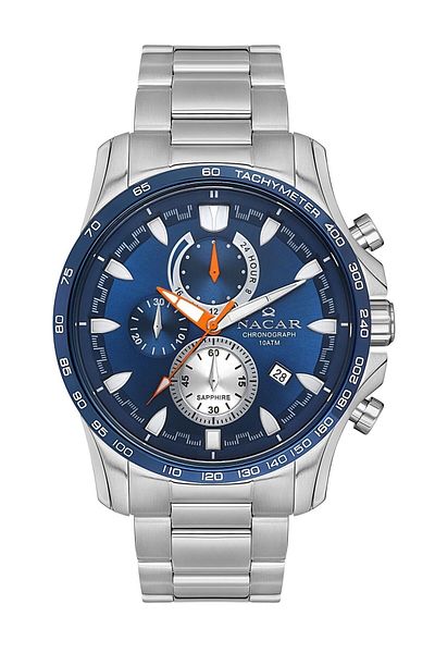 Nacar NC34-290023-ALM SAPPHIRE GLASS SPORT STEEL MEN'S Wristwatch