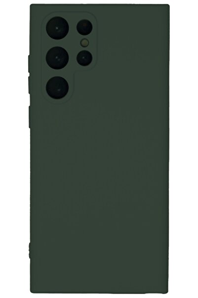 Hatreds Galaxy S22 Ultra Uyumlu İçi Kadife Mat Renkli Kamera Korumalı Kılıf -...