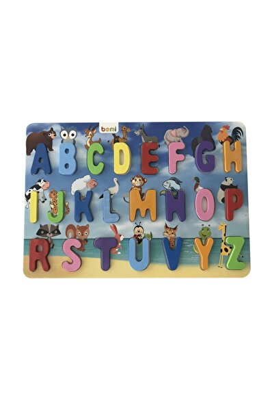 Bemi Ahşap Oyuncak Baskılı Alfabe Puzzle Ahşap