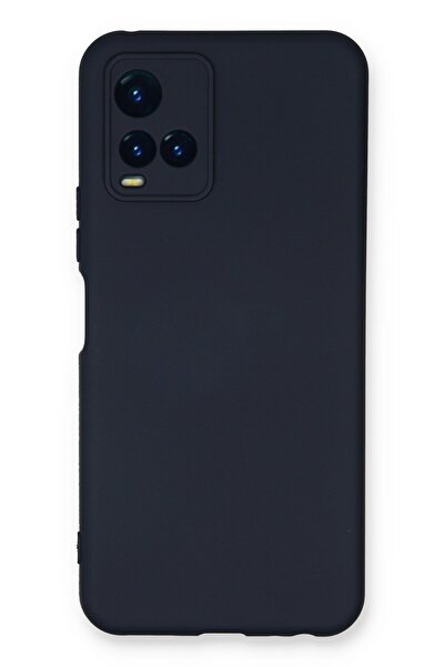 Hatreds Vivo Y33S Uyumlu İçi Kadife Mat Renkli Kamera Korumalı Kılıf - Lacivert