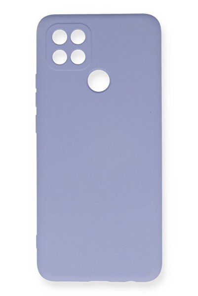 Hatreds Oppo A15 Uyumlu İçi Kadife Mat Renkli Kamera Korumalı Kılıf - Lila