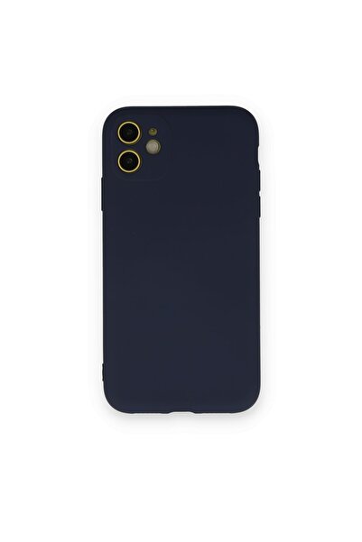 Hatreds 12 Mini Uyumlu İçi Kadife Mat Renkli Kamera Korumalı Kılıf - Lacivert