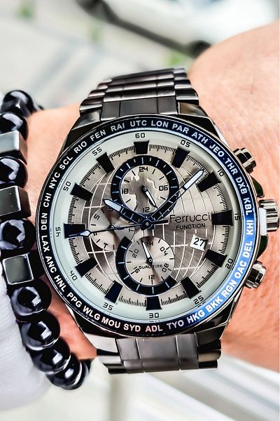 Ferrucci New Season Men's Wristwatch with Steel Cord, Active All Functions