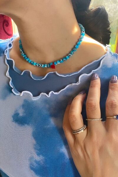 Talia&Talia Modern Muska - Nazar Boncuklu Kolye