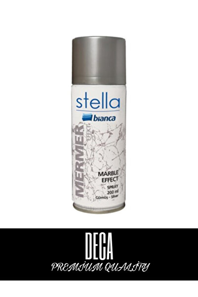 Bianca Stella Mermer Efekti Spreyi 200ml  Siyah-Beyaz-Altın-Bakır-Gümüş