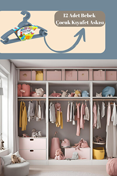 PONÇİK BEBEK 12 komada odeće za bebe i decu - organizator za ormar, plava