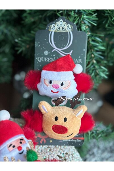 QUEEN AKSESUAR مجموعة إبزيم مطاطي فاخر مستورد للعام الجديد باللون الأحمر مع ل...