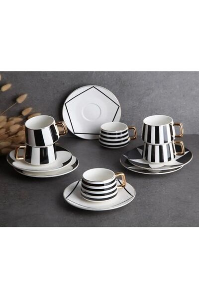 KRD Home Lüx 6 Lı Kahve Fincan Takımı Krd-2603 *12