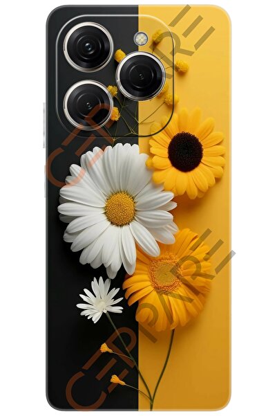TECNO Spark 20 PRO (KJ6) Uyumlu Kılıf Desen Baskılı Silikon Papatya Serisi STK:737 CP-8hWYrJ8