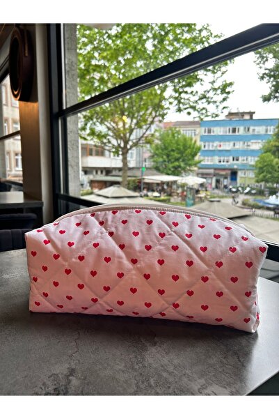 elzripy Сумка для укладання волосся з серцевим візерунком великого розміру