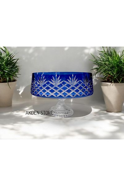 Paşabahçe Standing Handcrafted Decorative Cutting Salad/Spirit Bowl