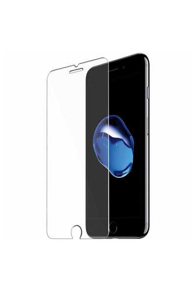 Marselit Iphone 7 Plus ve 8 Plus Uyumlu Tam Kaplayan Şeffaf Tamperli Ekran Koruyucu Kırılmaz Cam