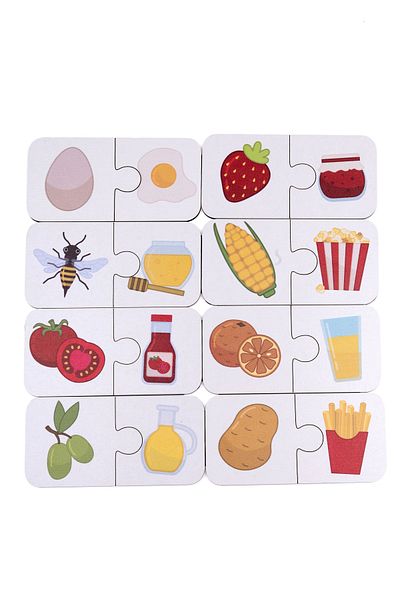 Ceo Design Wooden Double Puzzle Set - the Journey of the Food, Children's Kindergarten and Nursery