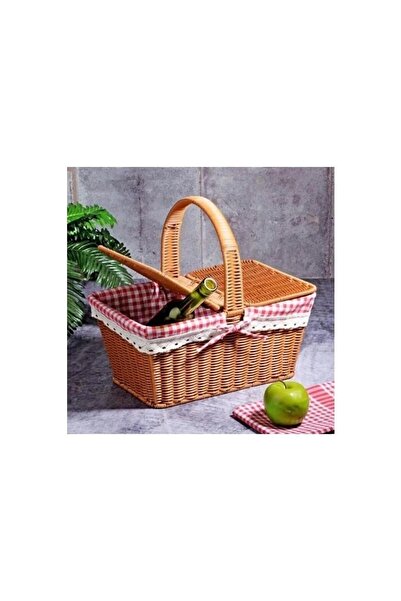 Kosova SPT-135 Hasır Dikdörtgen Piknik Sepeti 40*28*18