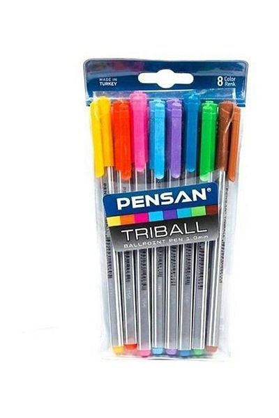 Carrefour Pensan Triball Ballpoint Pen Colored 8 L