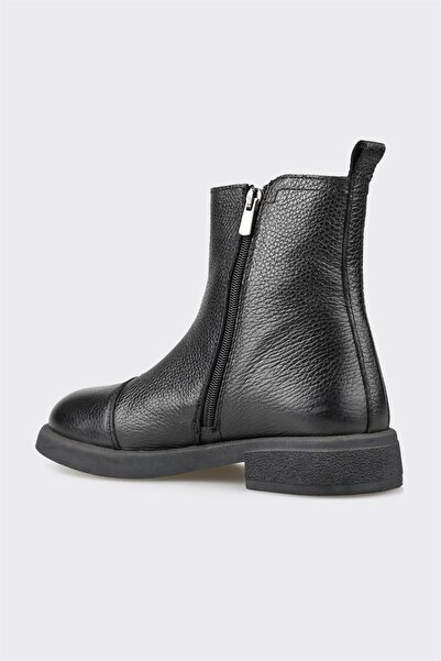 Elle Shoes Siyah Deri Kadın Günlük Bot