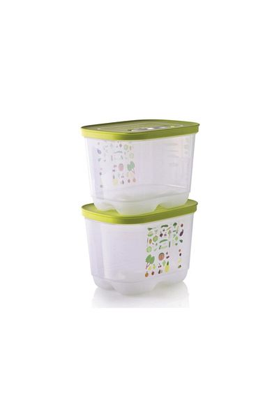 Tupperware Tupperaware Greenhouse Refrigerator Storage Container Vertical (2 X 1.8 Lt)