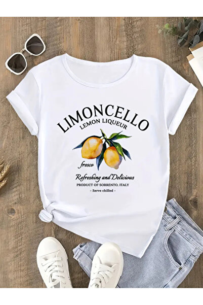 GALASHOP تي شيرت LIMONCELLO بطبعة ليمون