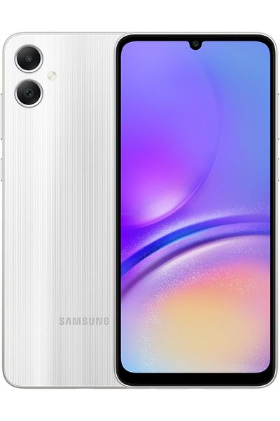 Samsung A05 فضي اللون ثنائي الشريحة 4GB RAM 128GB 4G LTE