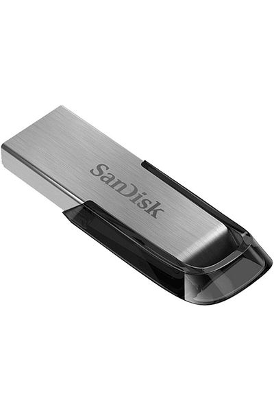 SanDisk محرك أقراص فلاش USB Ultra Flair بسعة 64 جيجابايت باللون الفضي