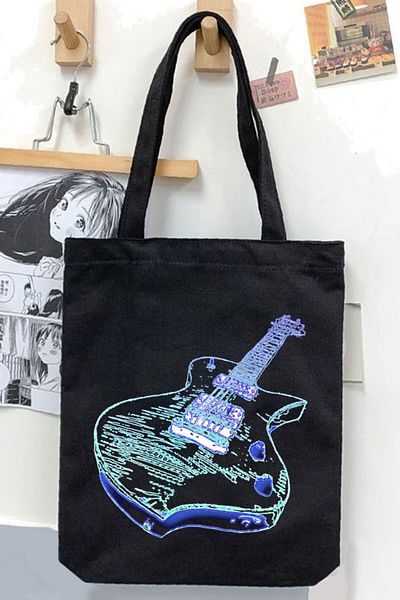 Darkhane Black Gabardine Canvas Bag - Unisex Electric Guitar Bag