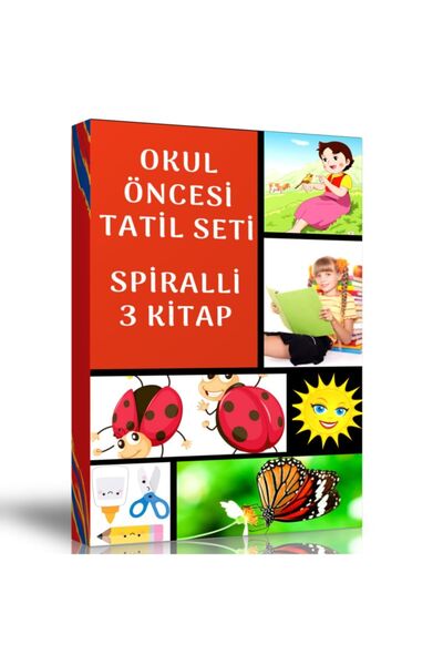 Enine Boyuna Eğitim مجموعة عطلات ما قبل المدرسة (3 كتب حلزونية)