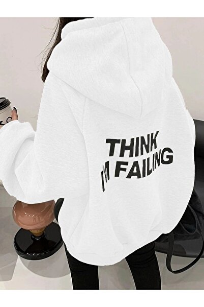 BOHEMGİYİM Bohemian Clothing Women's Gray Oversize M Printed Sweatshirt