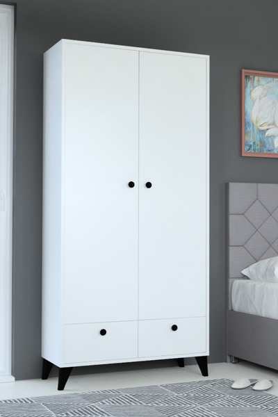 MOBİLİQUE 3Atlanta 2Çekmeceli 2Kapaklı Gardrop