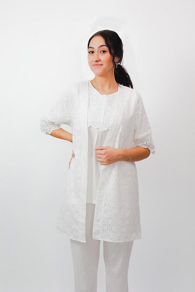cotonhause Maternity Pajamas and Dressing Gown Set - Natural Fabric, 100% Cotton, Soft 24570