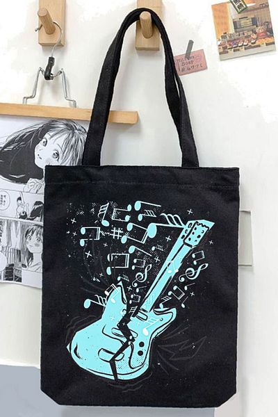 Darkhane Black Gabardine Canvas Bag - Unisex Electric Guitar Bag