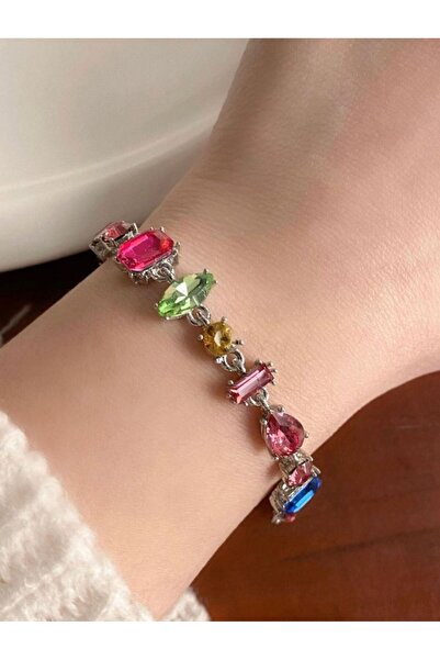 Almis collection سوار موديل جيما من حجر الزركون الملون