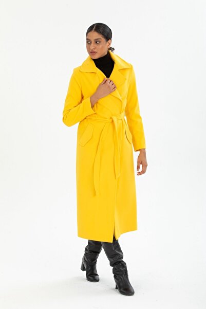 Pitti Women's Windbreaker Stamped Lined Long Coat