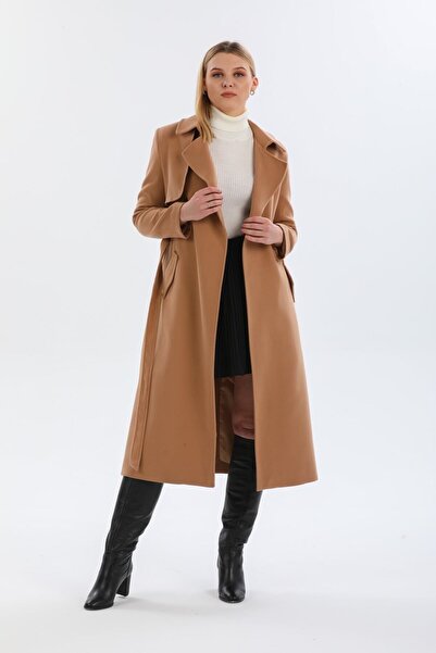 Pitti Women's Camel Windbreaker Coat