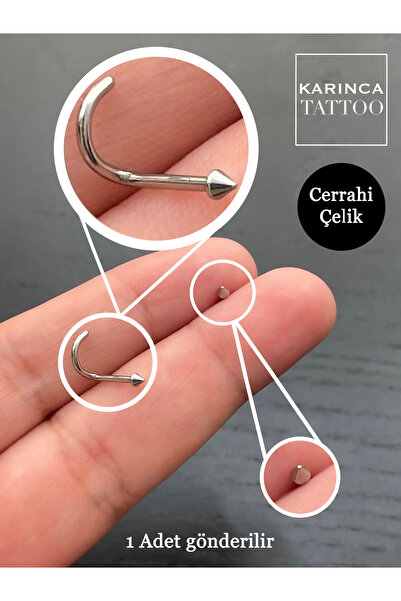 Karınca Piercing Burun Piercingi Cerrahi Çelik Nostril (Karınca Tattoo)