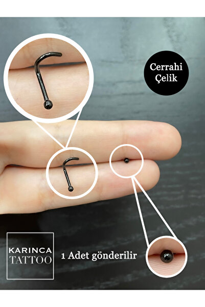 Karınca Piercing Burun Piercingi Cerrahi Çelik Nostril (Karınca Tattoo)
