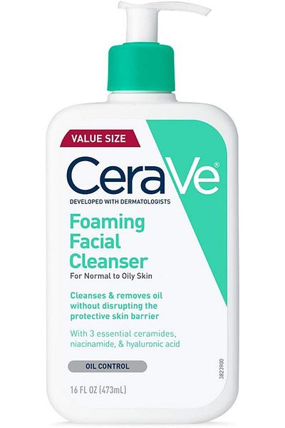 CeraVe CeraVe Foaming Facial Cleanser | Makeup Remover and Daily Face Wash for Oily Skin, 473 Ml