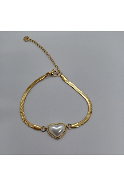 Ödül Moda الصلب الذهب سلسلة الإيطالية أم اللؤلؤ سوار القلب