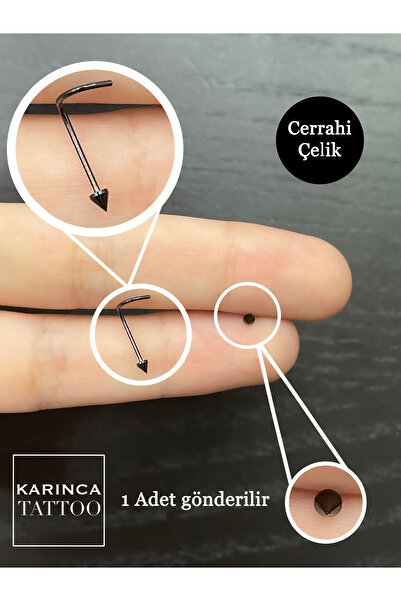 Karınca Piercing Burun Piercingi Cerrahi Çelik Nostril (Karınca Tattoo)