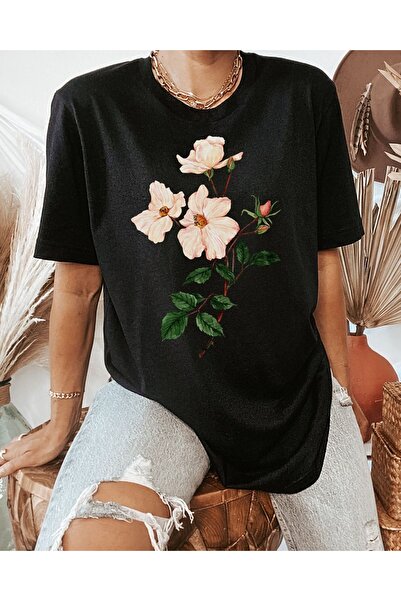 Jose Clothing Μπλουζάκι με στάμπα από οργανικό βαμβάκι Oversize Floral Series...