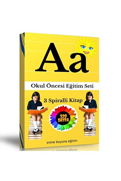 Enine Boyuna Eğitim Preschool Education Set (3 Spiral Books with 320 Pages)