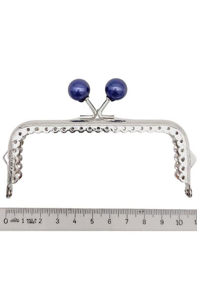 angel çanta aksesuar Angel 10,5 cm Metal argintiu Albastru închis dreptunghiular Clip portofel - Burse în vrac Model 2