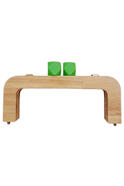 angel çanta aksesuar Angel 20 см світлий дерев'яний кошик - зелена сумка для ...