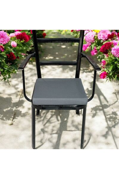 DÜŞLER EV TEKSTİLİ 40*40 Antrasit Sandalye Minderi