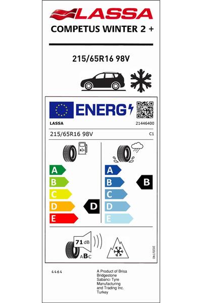 Lassa 215/65r16 98v Competus Wınter2 (4*4, SUV) Kış Lastiği (ÜRETİM YILI:2024)