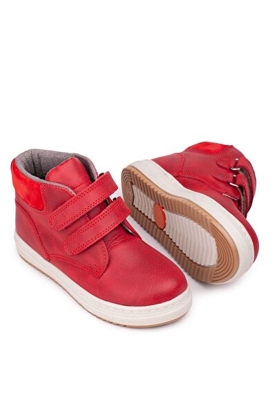 Süperland Çift Cırtlı Deri Ortopedik Unisex Çocuk Bot & Bootie